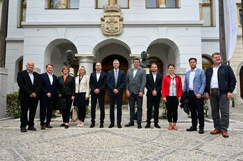 Župan Občine Brežice Ivan Molan na srečanju županov JV Slovenije in Posavja o romski problematiki