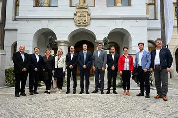 Župan Občine Brežice Ivan Molan na srečanju županov JV Slovenije in Posavja o romski problematiki