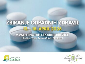 Akcija zbiranja odpadnih zdravil - od ponedeljka, 13. do sobote, 18. aprila 2026