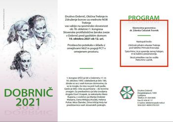 DOBRNIČ 2021 - V NEDELJO, 10. 10. 2021, OB 12. URI
