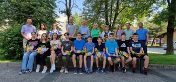 SPREJEM UČENCEV, KI SO PREJELI ZLATA PRIZNANJA NA TEKMOVANJIH IZ ZNANJA