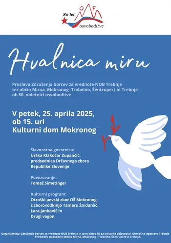 HVALNICA MIRU: MEDOBČINSKA PROSLAVA OB 80. OBLETNICI OSVOBODITVE