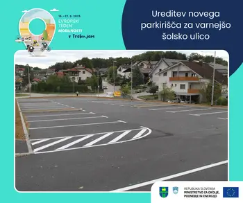 NOVO PARKIRIŠČE ZA VARNEJŠO ŠOLSKO ULICO NOVO PARKIRIŠČE ZA VARNEJŠO ŠOLSKO ULICO