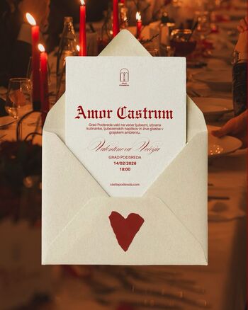 VALENTINOVA VEČERJA NA GRADU PODSREDA | Amor Castrum