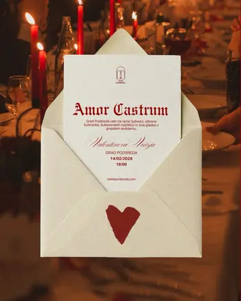 VALENTINOVA VEČERJA NA GRADU PODSREDA | Amor Castrum