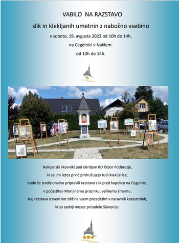 RAZSTAVA NABOŽNIH SLIKANIH IN KLEKLJANIH UMETNIN