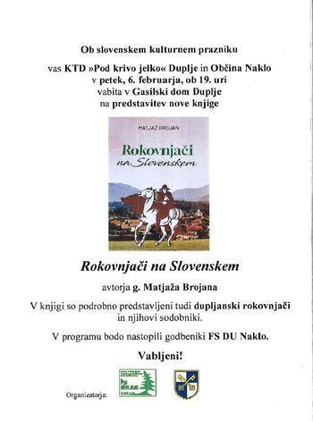 PREDSTAVITEV KNJIGE ''ROKOVNJAČI NA SLOVENSKEM''