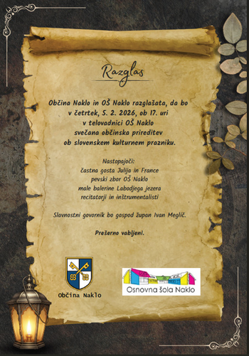 PRIREDITEV OB SLOVENSKEM KULTURNEM PRAZNIKU