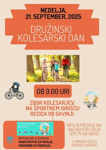 Družinski kolesarski dan  - EVROPSKI TEDEN MOBILNOSTI 2025