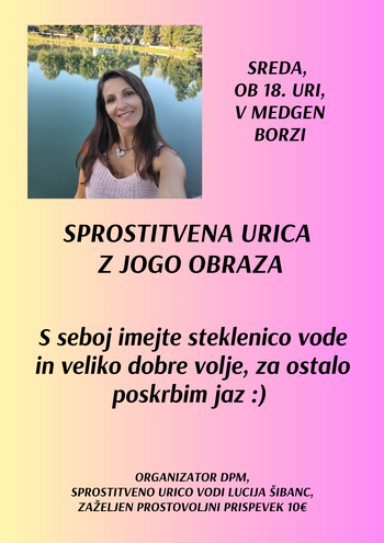 Sprostitvena urica z vadbo Joge obraza
