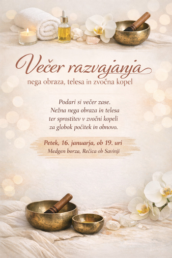 Ženski večer: nega obraza in zvočna kopel