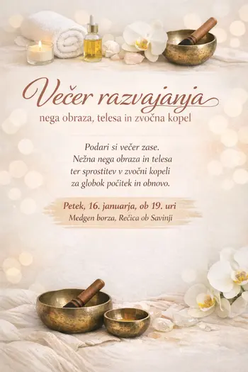 Ženski večer: nega obraza in zvočna kopel