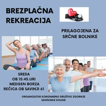 Brezplačna rekreacija, primerna za srčne bolnike - za vse občane