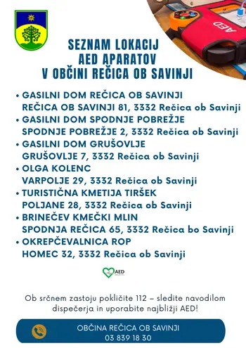 NAMEŠČEN SEDMI DEFIBRILATOR V OBČINI