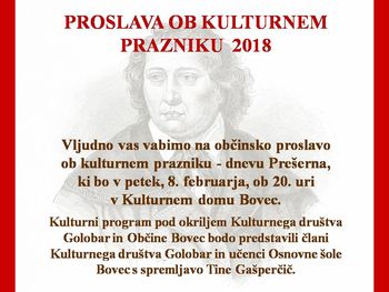 PROSLAVA OB KULTURNEM PRAZNIKU 2018