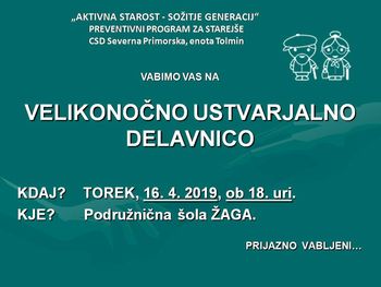 Velikonočna ustvarjalna delavnica