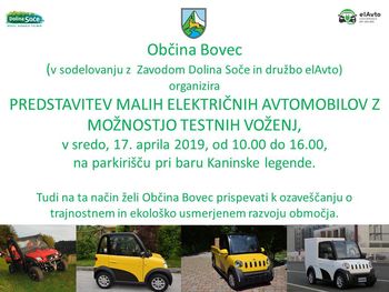 Predstavitev malih električnih avtomobilov z možnostjo testnih voženj