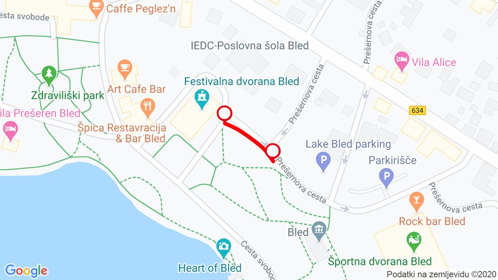 Popolna zapora - brez obvoza Prešernova cesta I